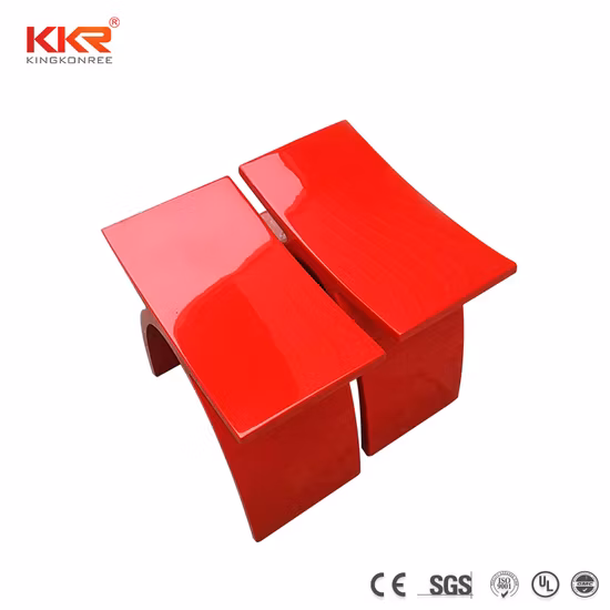 Artificial Stone Acrylic Solid Surface Bench Bathroom Vanity Stool