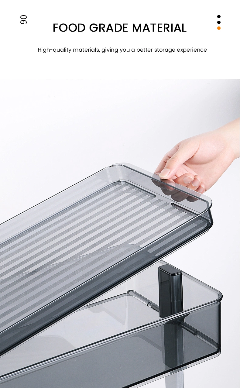 Detachable Assemblable Acrylic Rolling Cart Plastic Transparent Mobile Multi Layer Kitchen Storage Trolley